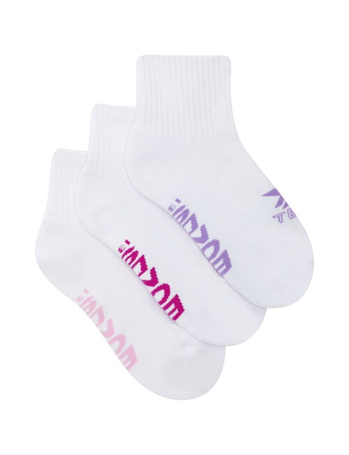 Bonds X-Temp Quater Crew Socks, 3-Pack, Mt Fuji, Maybe Baby & Lilac Fluff product photo View 02 L