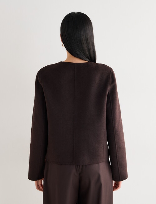 State of play Widera Wool Blend Jacket, Bitter Chocolate product photo View 02 L