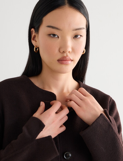 State of play Widera Wool Blend Jacket, Bitter Chocolate product photo View 04 L