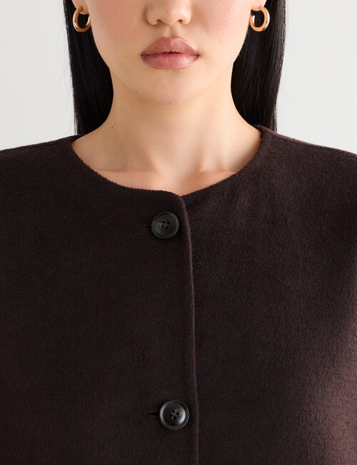 State of play Widera Wool Blend Jacket, Bitter Chocolate product photo View 05 L