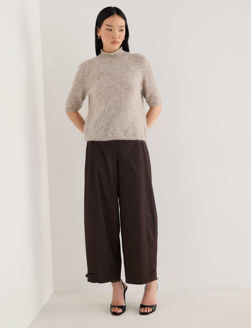 State of play Bow Tailored Pant, Bitter Chocolate product photo