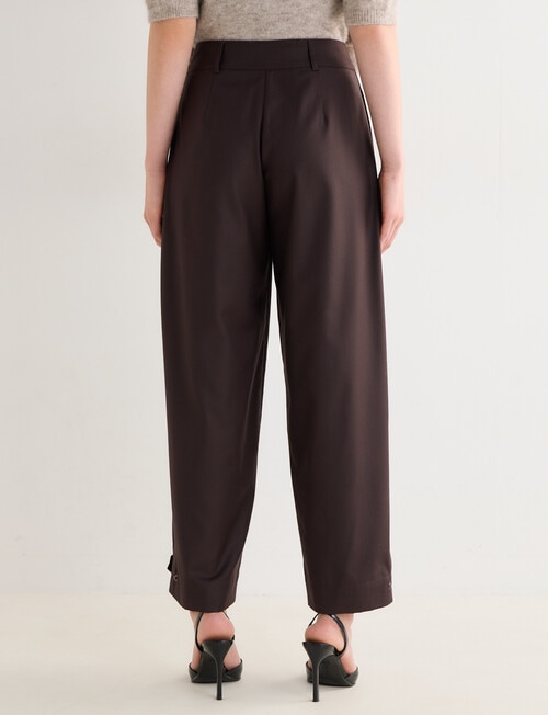State of play Bow Tailored Pant, Bitter Chocolate product photo View 03 L