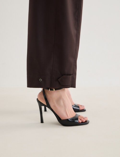 State of play Bow Tailored Pant, Bitter Chocolate product photo View 05 L