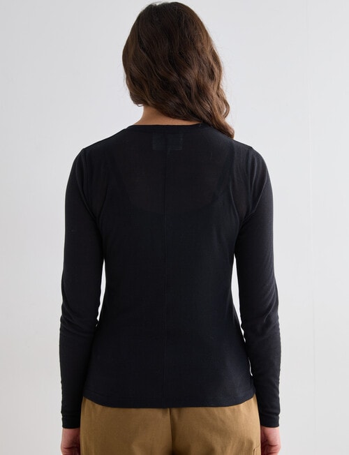 Mineral Mia Mesh Top, Black product photo View 02 L