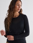 Mineral Mia Mesh Top, Black product photo View 05 S