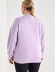 Superfit Curve Scoop Hem Stretch Sweat,Vintage Pink product photo View 02 S