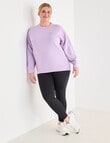 Superfit Curve Scoop Hem Stretch Sweat,Vintage Pink product photo View 03 S