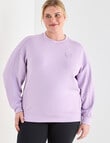 Superfit Curve Scoop Hem Stretch Sweat,Vintage Pink product photo View 05 S
