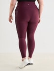 Superfit Curve Snake Print Panel Leggings, Cherry Lacquer product photo View 02 S
