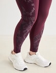 Superfit Curve Snake Print Panel Leggings, Cherry Lacquer product photo View 04 S