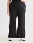 Superfit Curve Premium Wide Leg Pintuck Pant, Black product photo