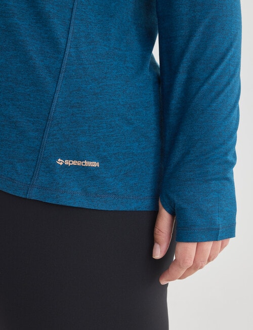 Superfit Curve Limitless V-Neck Tee, Teal & Black product photo View 05 L