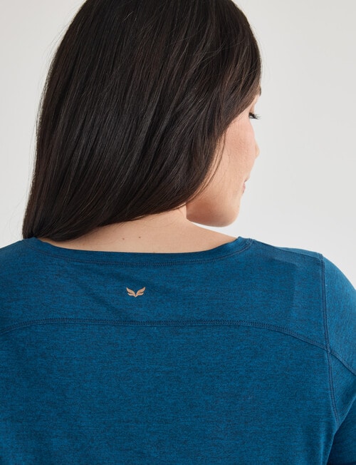 Superfit Curve Limitless V-Neck Tee, Teal & Black product photo View 06 L