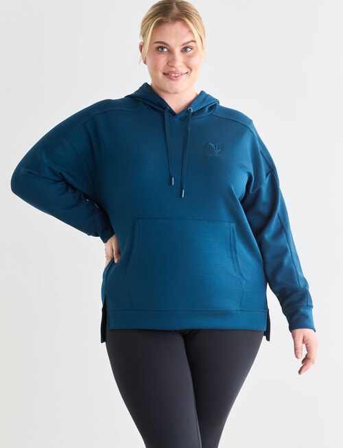 Superfit Curve Premium Stepped Hem Hoodie, Teal product photo