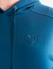 Superfit Curve Premium Stepped Hem Hoodie, Teal product photo View 06 S