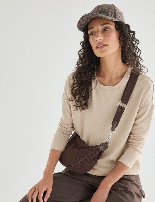 Zest Supersoft Brushed Crew Tee, Natural product photo View 05 L