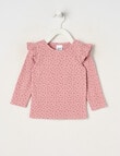 Teeny Weeny Butterflies and Bows Play Time Long-Sleeve Crinkle Tee, Pink product photo