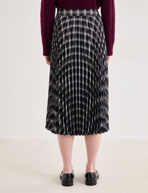 Jigsaw Gita Pleated Midi Skirt, Check product photo View 02 L