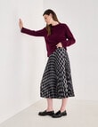 Jigsaw Gita Pleated Midi Skirt, Check product photo View 03 S