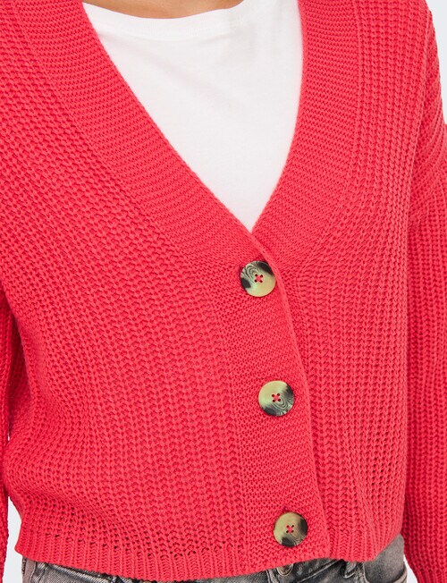 ONLY Carol Long Sleeve Cardigan, Cayenne product photo View 03 L