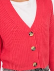 ONLY Carol Long Sleeve Cardigan, Cayenne product photo View 03 S