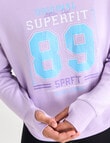Superfit Scoop Hem Print Sweatshirt, Lavender product photo View 04 S