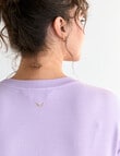 Superfit Scoop Hem Print Sweatshirt, Lavender product photo View 07 S