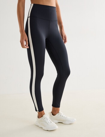 Superfit Contrast Panel Limitless Leggings, Black product photo