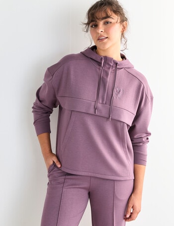 Superfit Quarter Zip Placket Sweatshirt, Musk product photo