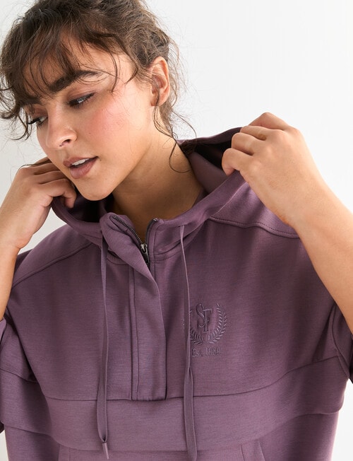 Superfit Quarter Zip Placket Sweatshirt, Musk product photo View 04 L