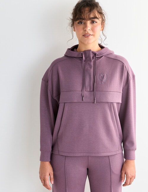 Superfit Quarter Zip Placket Sweatshirt, Musk product photo View 05 L