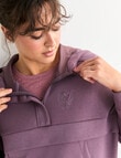 Superfit Quarter Zip Placket Sweatshirt, Musk product photo View 08 S