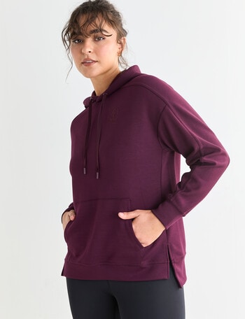 Superfit Stepped Hem Hoodie, Cherry Lacquer product photo