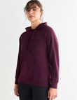 Superfit Stepped Hem Hoodie, Cherry Lacquer product photo View 05 S