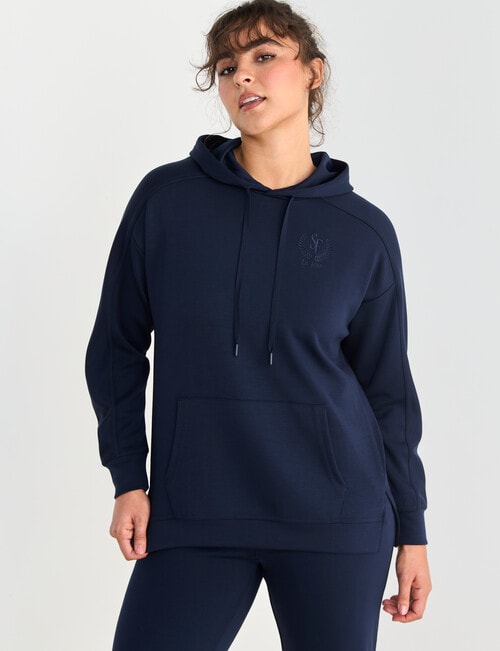 Superfit Stepped Hem Hoodie, Bright Navy product photo