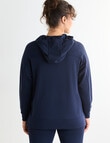 Superfit Stepped Hem Hoodie, Bright Navy product photo View 02 S