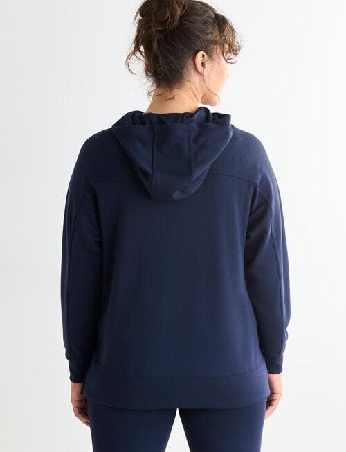 Superfit Stepped Hem Hoodie, Bright Navy product photo View 02 L
