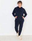 Superfit Stepped Hem Hoodie, Bright Navy product photo View 03 S