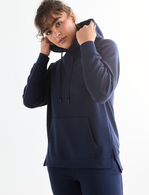 Superfit Stepped Hem Hoodie, Bright Navy product photo View 05 L
