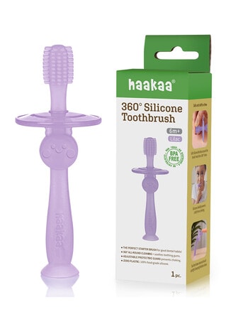 Haakaa 360&deg; Silicone Toothbrush, Lilac product photo