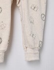 Little Bundle Safari Friends Fleece All-in-One, Beige product photo View 03 S
