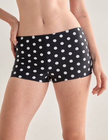 Zest Resort Boyleg Brief, Black Polka Dot product photo