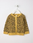 Teeny Weeny Butterflies and Bows Play Crew Leopard Cardigan, Yellow product photo