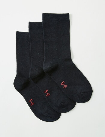 Blue Ink Cotton Rich Crew Sock, 3-Pack, Navy product photo