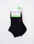 Blue Ink Cotton Rich Anklet Sock, 3 Pack, Black product photo View 02 S