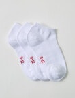 Blue Ink Cotton Rich Anklet Sock, 3-Pack, White product photo