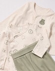 Little Bundle Safari Friends Sleep Set, 3-Piece, Beige & Green product photo View 02 S