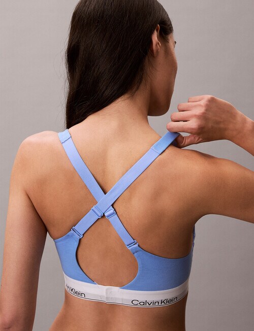 Calvin Klein Icon Cotton Modal Bralette, Blue Descent product photo View 04 L