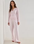 Mineral Sleep Henley Top, Soft Pink product photo View 03 S