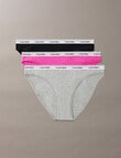 Calvin Klein Icon Logo Bikini, 3-Pack, Black, Grey & Orchid product photo